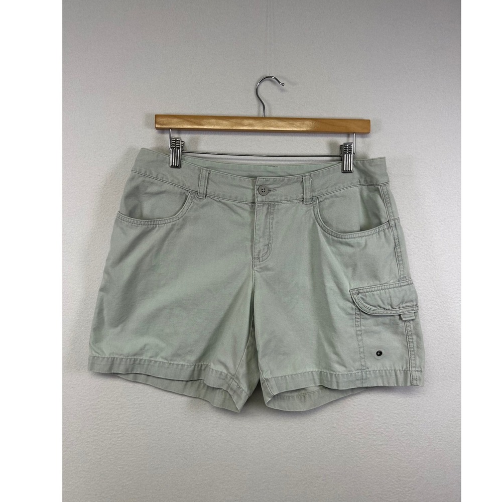 Gorpcore Hiking The North Face Womens 10 Sage Green Cotton Canvas‎ Cargo Shorts